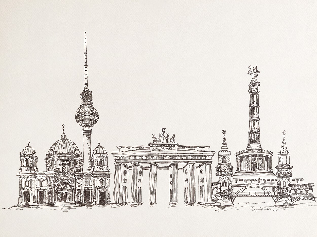 Realistic Berlin Skyline